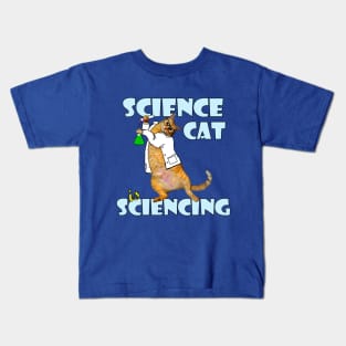 Science Cat is Sciencing Kids T-Shirt